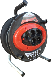 Prelungitor cablu electric pe tambur negru 30 de metri 