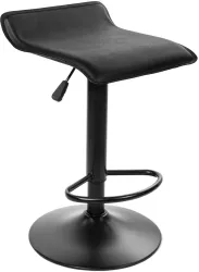 Scaun de bucatarie/bar Artool Fort rotativ piele ecologica negru 38x39x84 cm 