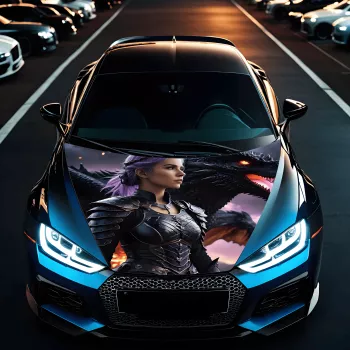 Folie Capota Auto Hood Art rezistenta la exterior marime L 180 x 130cm - Cod AVX-CAPOTA-002L