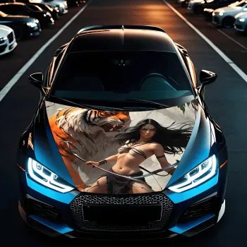 Folie Capota Auto Hood Art rezistenta la exterior marime L 180 x 130cm - Cod AVX-CAPOTA-004L 