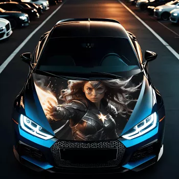 Folie Capota Auto Hood Art rezistenta la exterior marime L 180 x 130cm - Cod AVX-CAPOTA-016L 