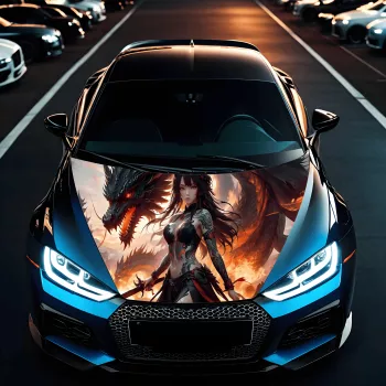 Folie Capota Auto Hood Art rezistenta la exterior marime M 165 x 120cm - Cod AVX-CAPOTA-011M 