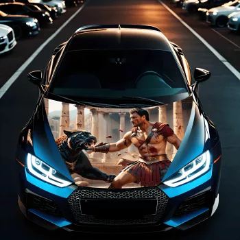 Folie Capota Auto Hood Art rezistenta la exterior marime M 165 x 120cm - Cod AVX-CAPOTA-015M 