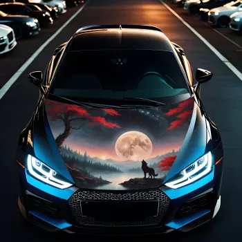 Folie Capota Auto Hood Art rezistenta la exterior marime M 165 x 120cm - Cod AVX-CAPOTA-021M 