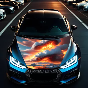 Folie Capota Auto Hood Art rezistenta la exterior marime M 165 x 120cm - Cod AVX-CAPOTA-024M 