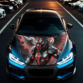 Folie Capota Auto Hood Art rezistenta la exterior marime M 165 x 120cm - Cod AVX-CAPOTA-025M 