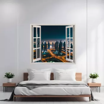 Folie imprimata color pentru decor perete locuinta dimensiune 125 x 110cm model VIEW TO HAVEN 05 
