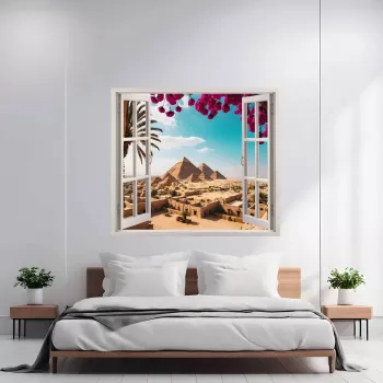 Folie imprimata color pentru decor perete locuinta dimensiune 125 x 110cm model VIEW TO HAVEN 06 