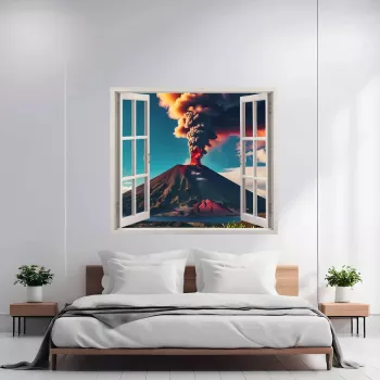 Folie imprimata color pentru decor perete locuinta dimensiune 125 x 110cm model VIEW TO HAVEN 11