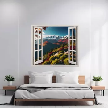 Folie imprimata color pentru decor perete locuinta dimensiune 125 x 110cm model VIEW TO HAVEN 34 