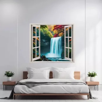 Folie imprimata color pentru decor perete locuinta dimensiune 125 x 110cm model VIEW TO HAVEN 39 