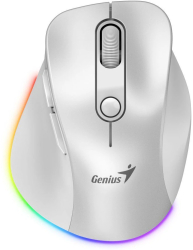 Mouse Genius Ergo 9000S Pro wireless Bluetooth 2400DPI alb reincarcabil 