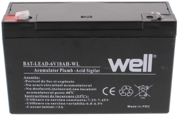 Acumulator 6V 10AH plumb acid Well T1