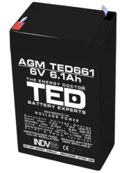 Acumulator 6V 6.1Ah TED Agm Vrla terminale T1 