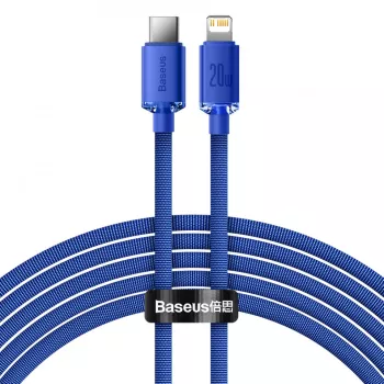 Cablu de Date Type-C la Lightning 20W 1.2m - Baseus Crystal Shine CAJY000203 - Blue 