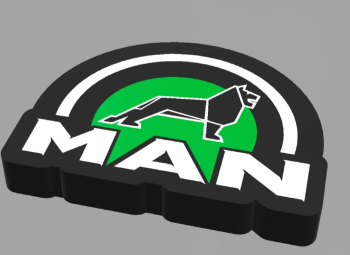 Caseta luminoasa LED logo MAN alimentare 220V 