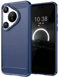 Husa pentru Huawei Pura 70 - Techsuit Carbon Silicone - Blue 
