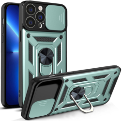 Husa pentru iPhone 13 Pro Max - Techsuit CamShield Series - Green