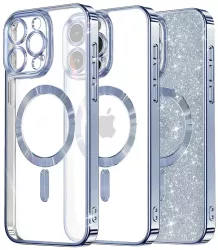 Husa pentru iPhone 13 Pro Max - Techsuit Luxury Glitter MagSafe - Light Blue 