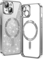 Husa pentru iPhone 13 - Techsuit Luxury Glitter MagSafe - Silver 