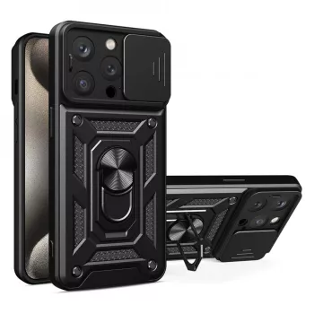 Husa pentru iPhone 15 Pro - Techsuit CamShield Series - Black 