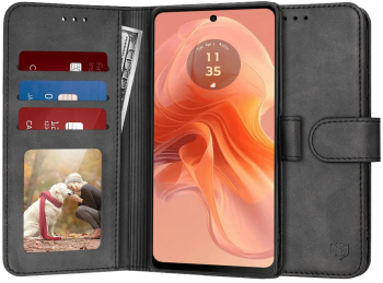 Husa pentru Motorola Moto G04 / Moto G04s / Moto G24 / Moto E14 - Techsuit Diary Book - Black 