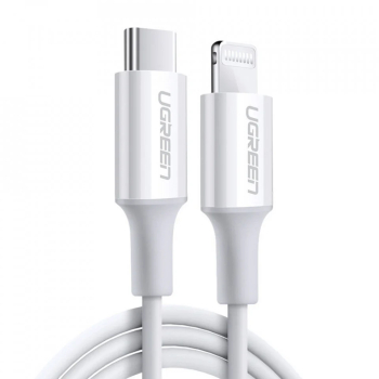 Cablu de Date Type-C la Lightning 3A 2m - Ugreen Rubber Shell 60749 - White 