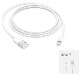 Cablu de Date USB-A la Lightning 1m - Apple A1480 MXLY2ZM/A - White Blister Packing 