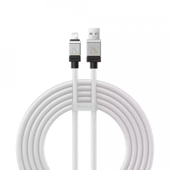 Cablu de Date USB la Lightning Fast Charging 2.4A 2m - Baseus CoolPlay Series CAKW000502 - White 