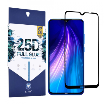 Folie pentru Xiaomi Redmi Note 8 2019 / Note 8 2021 - Lito 2.5D FullGlue Glass - Black 