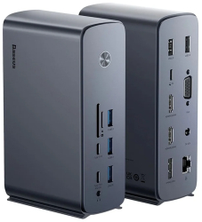 Hub Multifunctional Type C HDMI USB - Baseus Union Joy Pro WKSP090113 - Gray