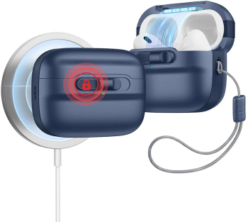Husa pentru Apple AirPods Pro 1 / 2 - ESR Pulse Magnetic HaloLock - Dark Blue 