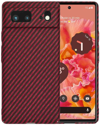 Husa pentru Google Pixel 6 - Techsuit Carbonite FiberShell - Red 