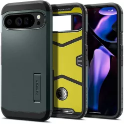 Husa pentru Google Pixel 9 Pro XL - Spigen Tough Armor - Abyss Green 