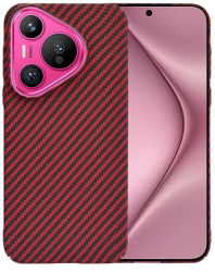 Husa pentru Huawei Pura 70 - Techsuit Carbonite FiberShell - Red 