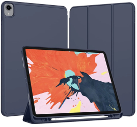 Husa pentru iPad Pro 12.9 2018/2020/2021/2022 - Techsuit Flex Trifold - Dark Blue 