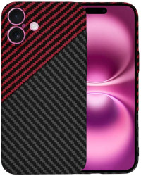 Husa pentru iPhone 16 Plus - Techsuit Carbonite FiberShell - Red Vortex 