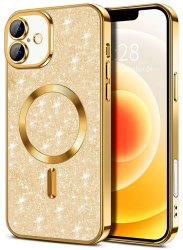 Husa pentru iPhone 16 Plus - Techsuit Luxury Glitter MagSafe - Gold 