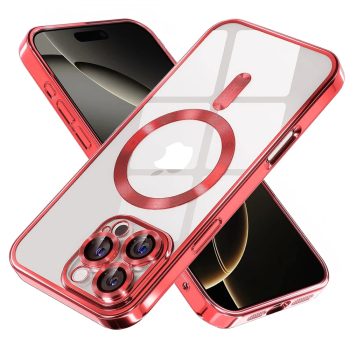 Husa pentru iPhone 16 Pro - Techsuit Luxury Crystal MagSafe - Red 