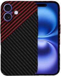 Husa pentru iPhone 16 - Techsuit Carbonite FiberShell - Red Vortex 