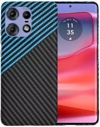 Husa pentru Motorola Edge 50 Pro - Techsuit Carbonite FiberShell - Blue Pulse 