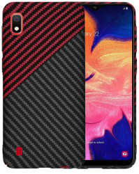 Husa pentru Samsung Galaxy A10 - Techsuit Carbonite FiberShell - Red Vortex 