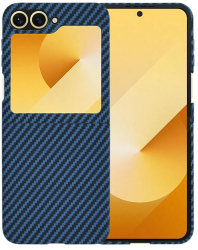 Husa pentru Samsung Galaxy Z Flip6 - Techsuit Carbonite FiberShell - Cyan 
