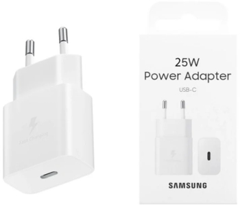 Incarcator pentru Priza Type-C Fast Charging 25W - Samsung EP-T2510 EP-T2510NWEGWW - White Blister Packing 