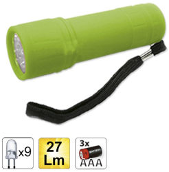 LANTERNA DE PLASTIC CU 9 LEDURI. VERDE JBM 