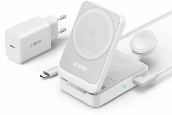 Statie de Alimentare pentru Apple 15W + Incarcator si Cablu Type-C - Anker B2557321 - White 
