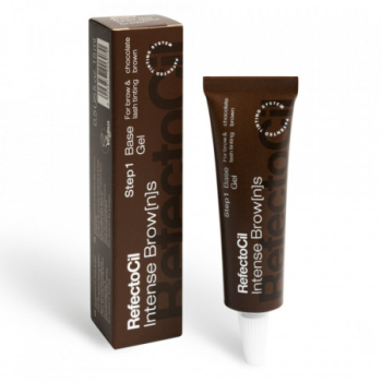 Vopsea maro ciocolatiu cu efect de henna pentru gene&sprancene RefectoCil Intense Browns Base Gel Step 1 - Chocolate Brown 15ml 