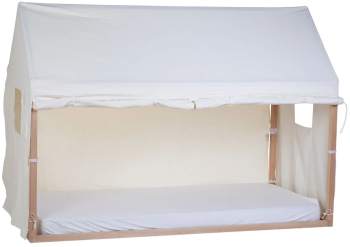 Husa cadru pat casuta Childhome 90x200 cm Alb