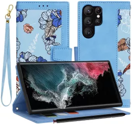 Husa pentru Samsung Galaxy S22 Ultra 5G - Techsuit FlipCraft - VibrantA Blue 