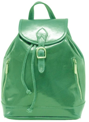 Rucsac dama din piele naturala verde FR110V 
